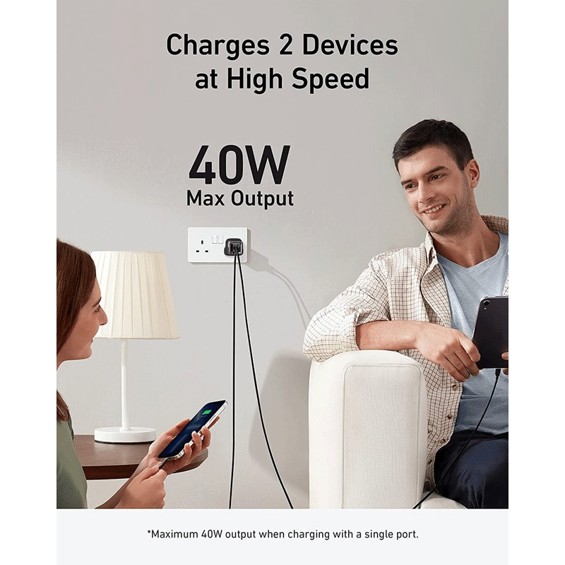 Anker 521 Charger (Nano Pro) 40W -Black