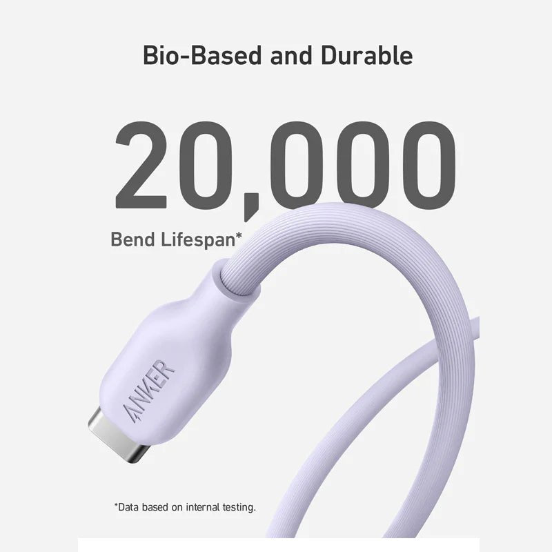 Anker 542 USB-C to Lightning Cable (Bio-Based) (0.9m/3ft) -Violet