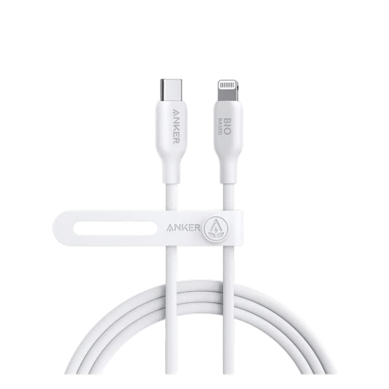 Anker 542 USB-C to Lightning Cable (Bio-Based) (0.9m/3ft) -White