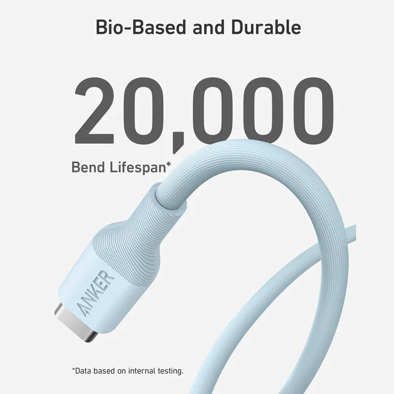 Anker 544 USB-C to USB-C Cable 140W (Bio-Based) (0.9m/3ft) -Blue