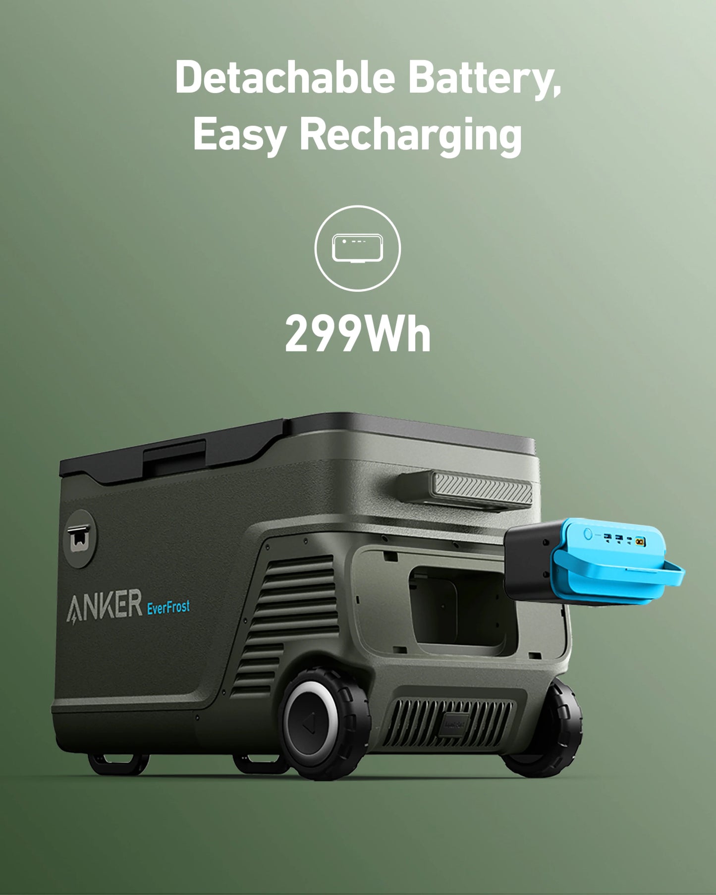 Anker EverFrost Powered Cooler 40 - Black / Green