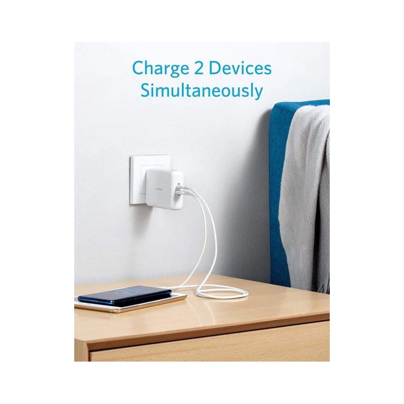 Anker PowerCore III Fusion 5k Adapter - 18W / USB-C / USB / White