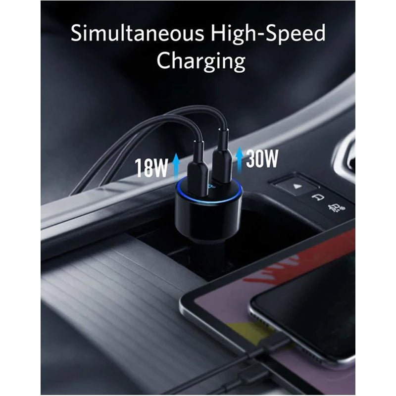 Anker PowerDrive+ III Duo Ultra-Compact High Speed Car Charger - 48W / USB-C / Black