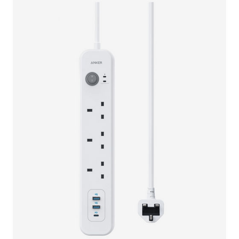 Anker PowerExtend USB-C 6-in-1 3 PowerStrip - White