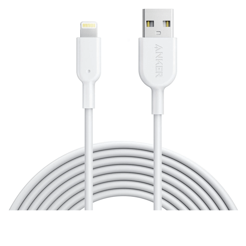 Anker PowerLine II Lightning Cable - USB 2.0 / 1.8m / White