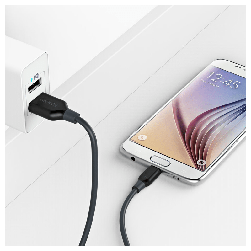 Anker PowerLine Micro USB Cable - USB 2.0 / 1.8m / Black