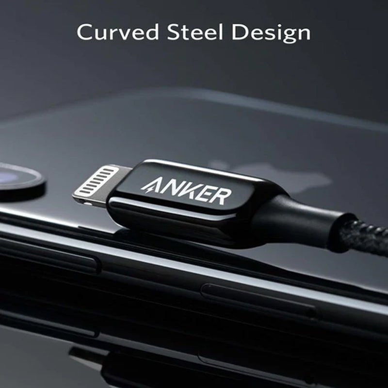 Anker Slimmer Yet Stronger PowerLine + III - USB-C to Lightning / 3ft / Black