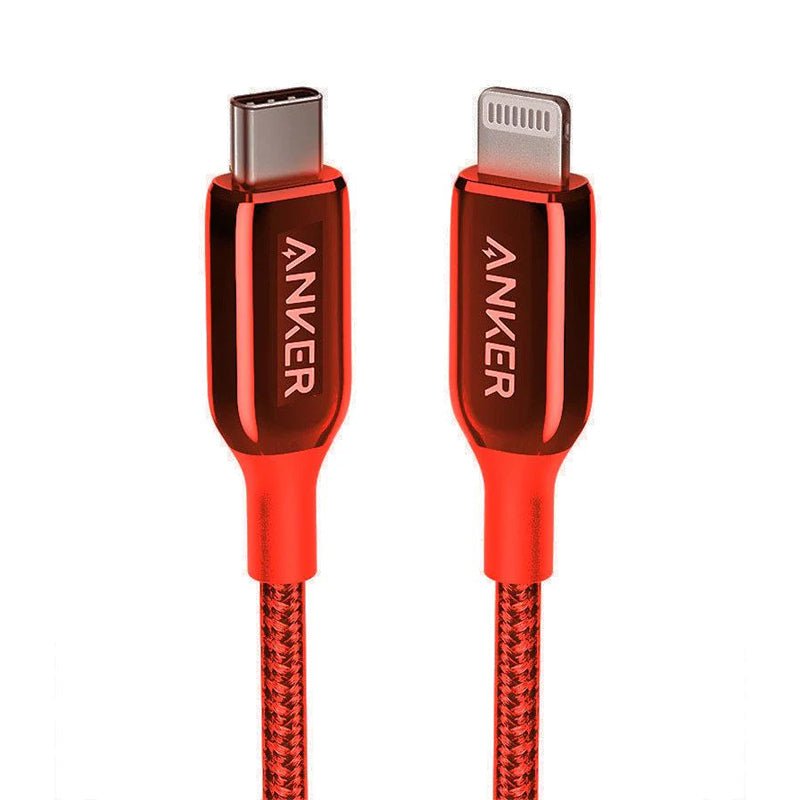 Anker Slimmer Yet Stronger PowerLine + III - USB-C to Lightning / 3ft / Red