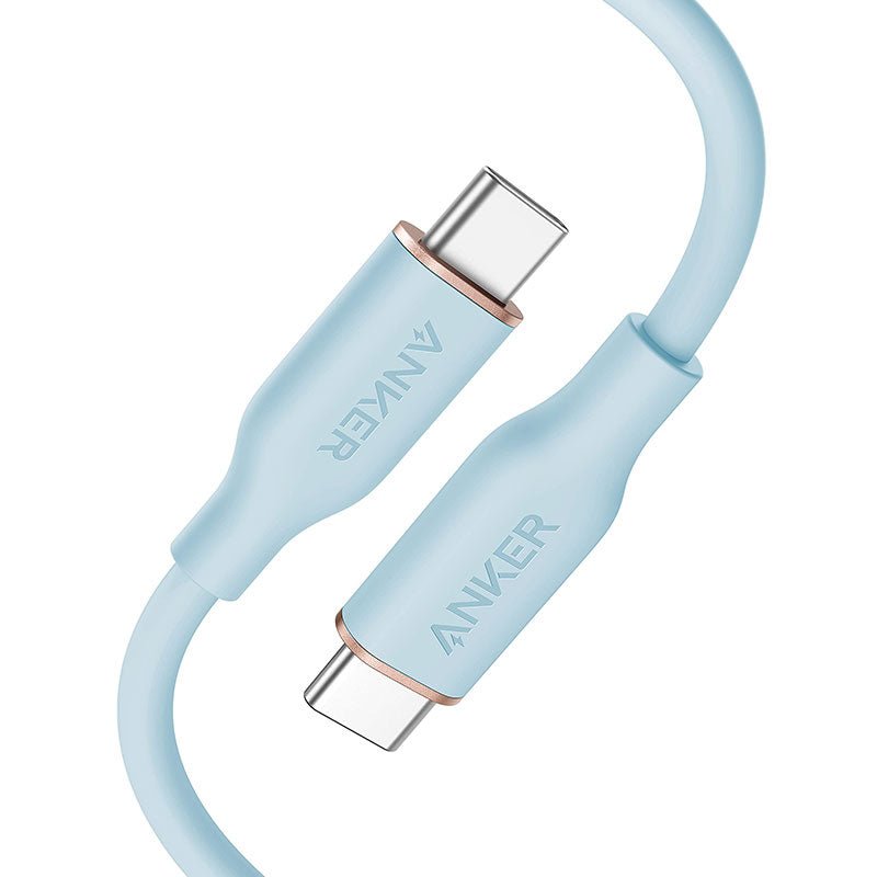 Anker Super Strong PowerLine lll Flow - USB-C / 100W / 3ft / Misty Blue