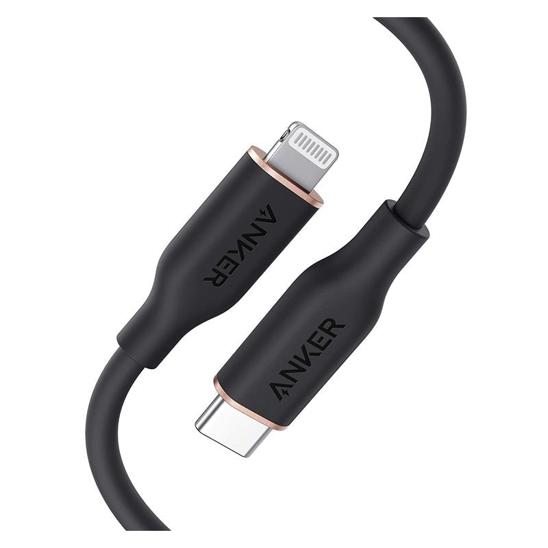 Anker Super Strong PowerLine lll Flow - USB-C to Lightning / 6ft / Black