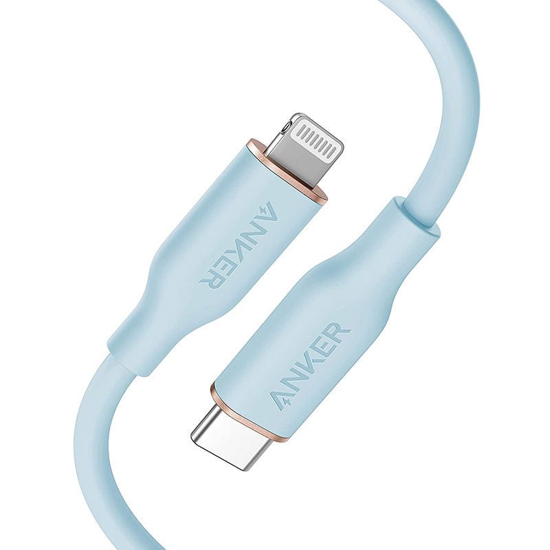 Anker Super Strong PowerLine lll Flow - USB-C to Lightning / 6ft / Blue