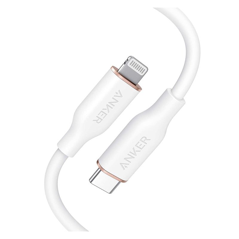 Anker Super Strong PowerLine lll Flow - USB-C to Lightning / 6ft / White