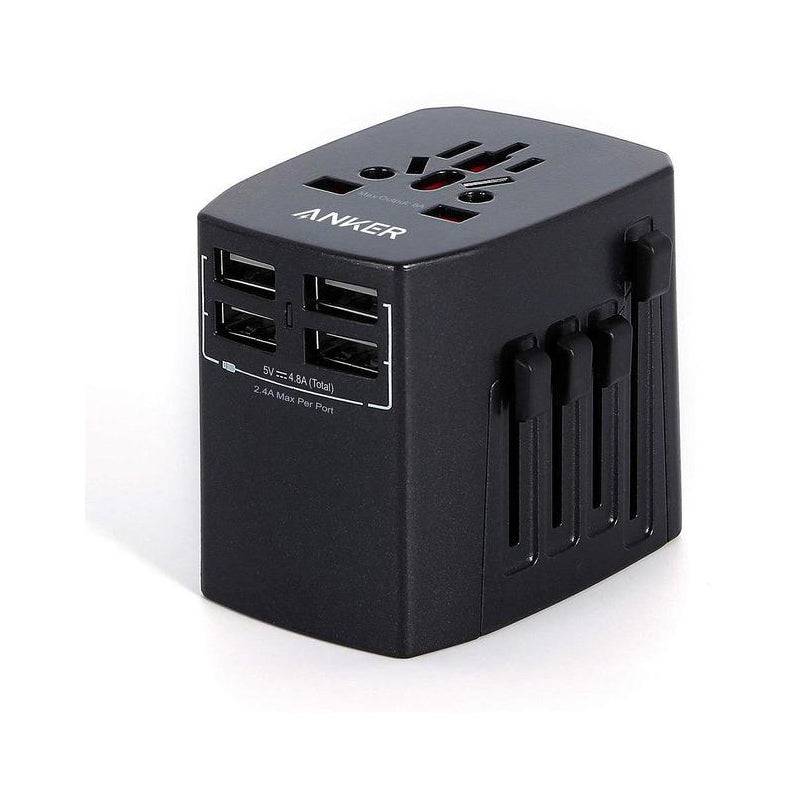 Anker Universal Travel Adapter - 4 USB Port / Black