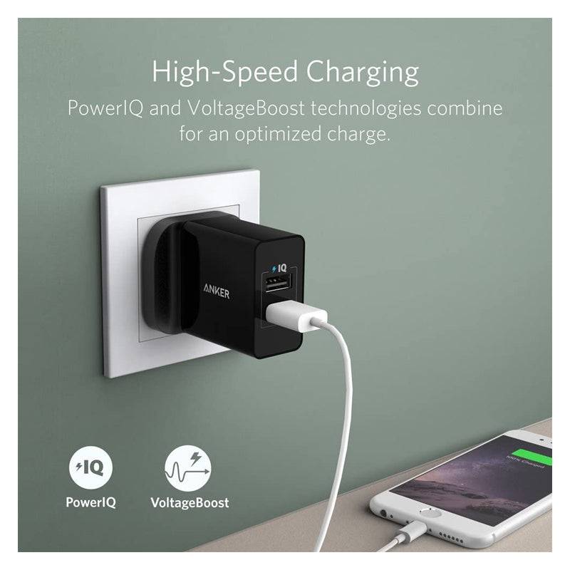 Anker Wall Charger Adapter - 24W / USB / Black