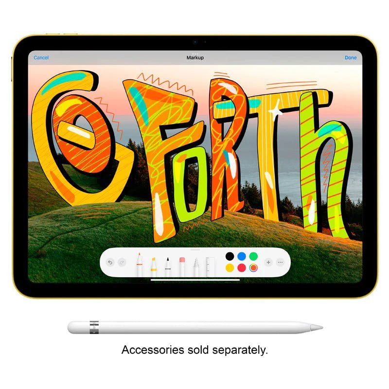 Apple iPad (10th Gen) - A14 Bionic Chip / 64GB / 10.9" Liquid Retina / Wi-Fi / Cellular / 1YW / Yellow