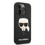 Apple iPhone 14 Pro Max - Black Karl Lagerfeld Silicone Pink Case Karl Head Logo
