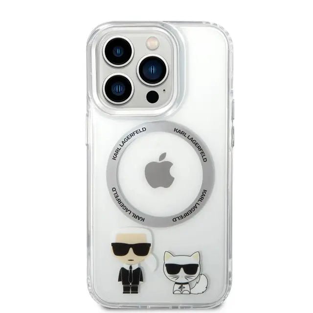 Apple iPhone 14 Pro Max - Silver Karl Lagerfeld Magsafe PC/TPU Case With Ring