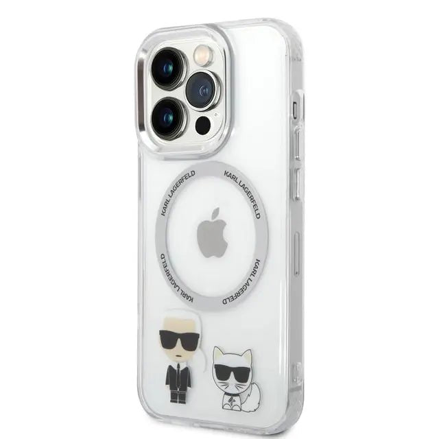 Apple iPhone 14 Pro Max - Silver Karl Lagerfeld Magsafe PC/TPU Case With Ring