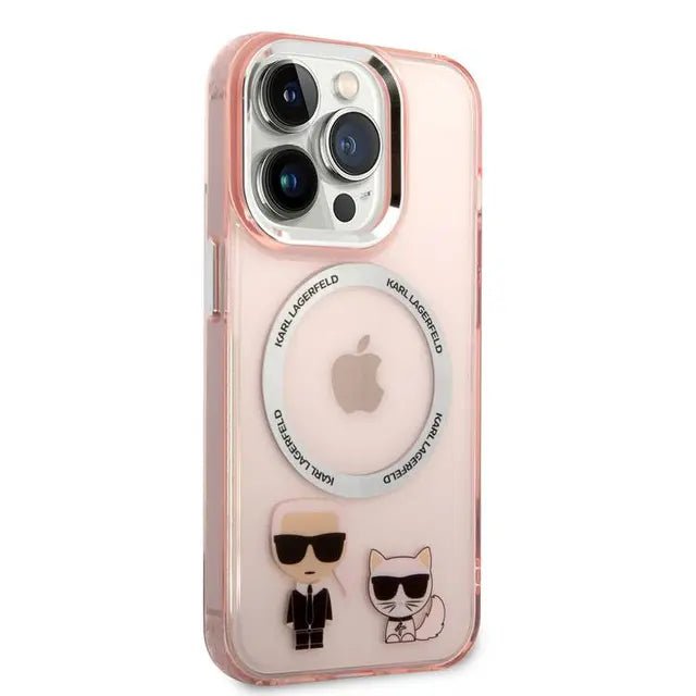 Apple iPhone 14 Pro - Pink Karl Lagerfeld Magsafe PC/TPU Case With Ring