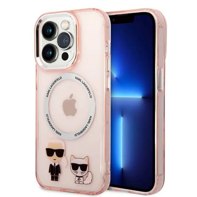 Apple iPhone 14 Pro - Pink Karl Lagerfeld Magsafe PC/TPU Case With Ring