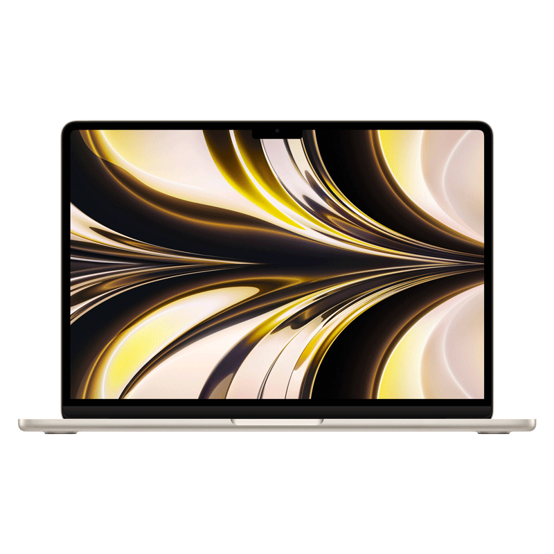 ابل MacBook آير - 13.6 بوصة / M2 / M2 / 8-كور وحده المعالجة المركزية  / 10-كور GPU / 24 جيجابايت رام  / 2 تيرابايت إس إس دي  / Arb/Eng / ستارلايت / ضمان سنة