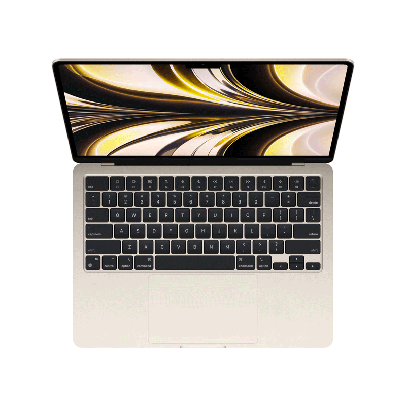 ابل MacBook آير - 13.6 بوصة / M2 / M2 / 8-كور وحده المعالجة المركزية  / 10-كور GPU / 24 جيجابايت رام  / 2 تيرابايت إس إس دي  / Arb/Eng / ستارلايت / ضمان سنة