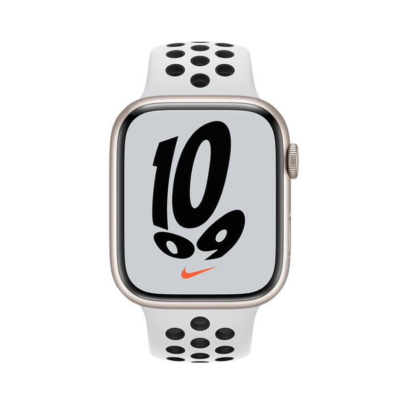 Apple Watch Nike Series 7 With Sport Band - LTPO OLED / 32GB / 41mm / Cellular / Wi-Fi / Starlight