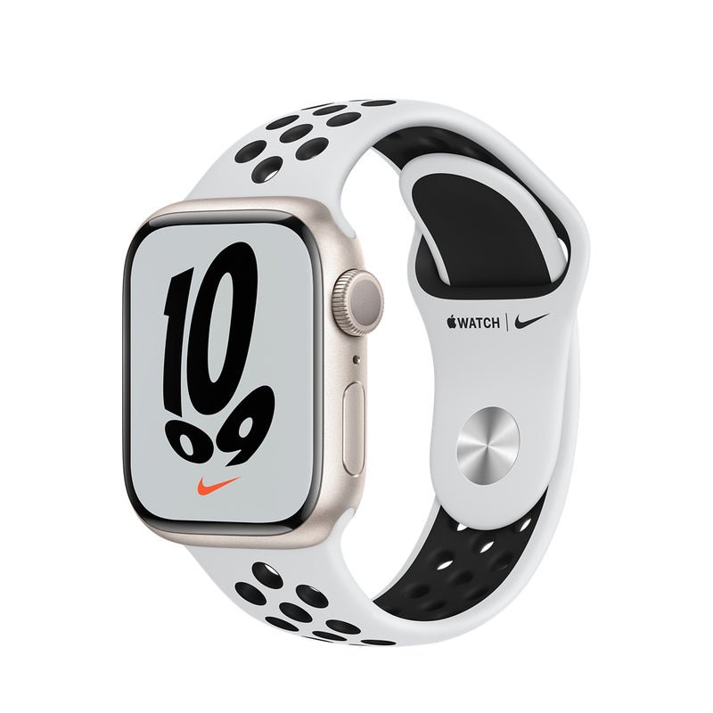 Apple Watch Nike Series 7 With Sport Band - LTPO OLED / 32GB / 45mm / Bluetooth / Wi-Fi / Starlight