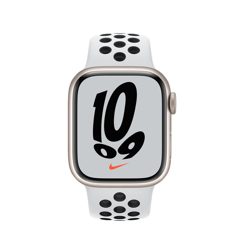 Apple Watch Nike Series 7 With Sport Band - LTPO OLED / 32GB / 45mm / Bluetooth / Wi-Fi / Starlight