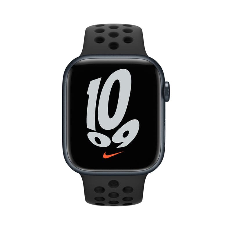 Apple Watch Nike Series 7 With Sport Band - LTPO OLED / 32GB / 45mm / Cellular / Wi-Fi / Midnight Black