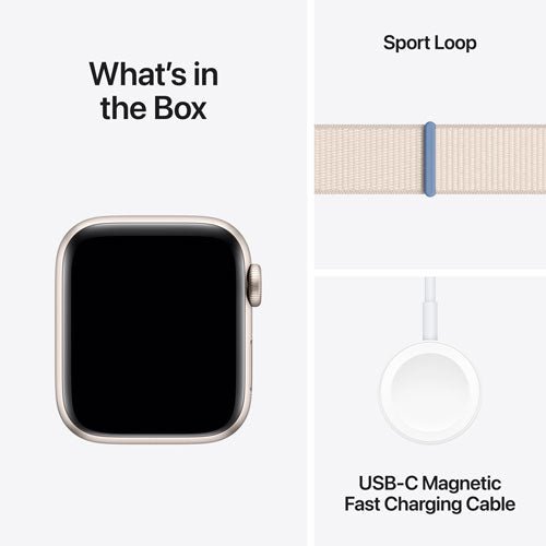 Apple Watch SE Gen 2 With Sport Loop - LTPO OLED / 32GB / 40mm / Bluetooth / Wi-Fi / Cellular / Starlight