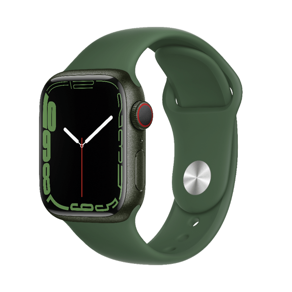 Apple Watch Series 7 GPS + Cellular 45mm Aluminum Case Green Clover Sport Band