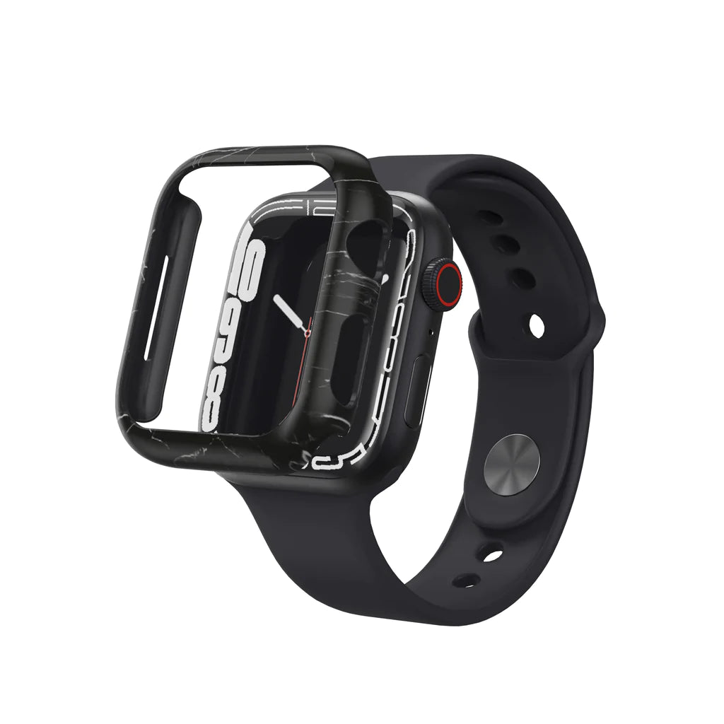 Apple Watch Series 7 Prismart Case - Marble Black