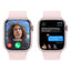 Apple Watch Series 9 with Sport Band - LTPO OLED / 64GB / 45mm / Medium/Large / Bluetooth / Wi-Fi / Cellular / Light Pink