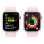 Apple Watch Series 9 with Sport Band - LTPO OLED / 64GB / 45mm / Medium/Large / Bluetooth / Wi-Fi / Cellular / Light Pink