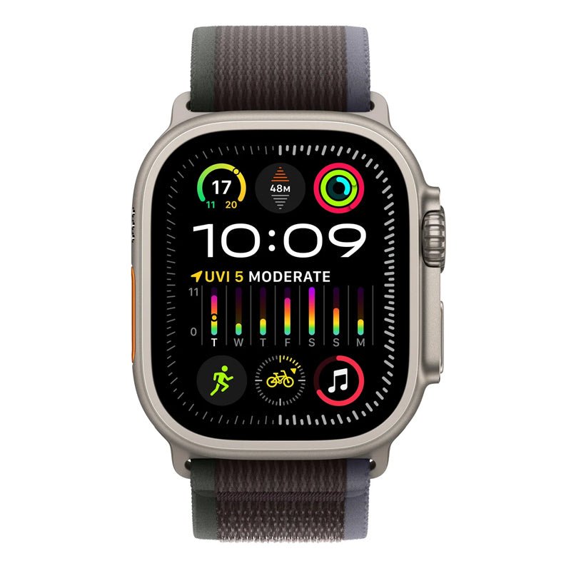 Apple Watch Ultra 2 - LTPO OLED / 64GB / 49mm / Bluetooth / Wi-Fi / Cellular / Medium/Large Titanium Blue/Black Trail Loop
