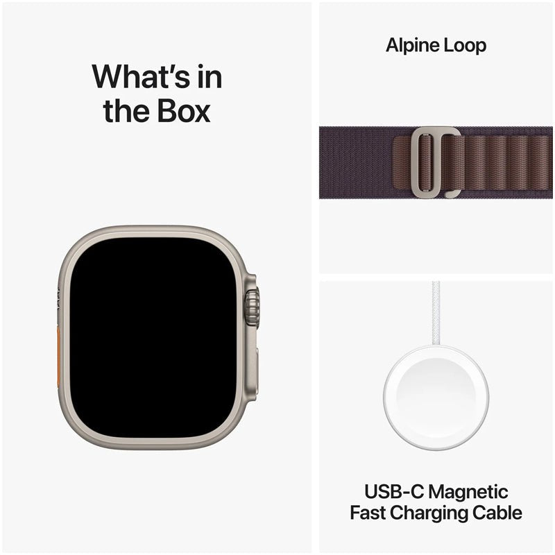Apple Watch Ultra 2 - LTPO OLED / 64GB / 49mm / Bluetooth / Wi-Fi / Cellular / Small / Titanium Indigo Alpine Loop