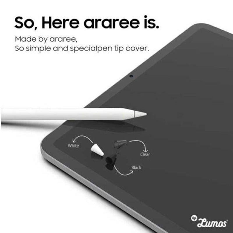 Araree A-Tip For Apple Pencil - Clear / White / Black / 9 Pcs Set