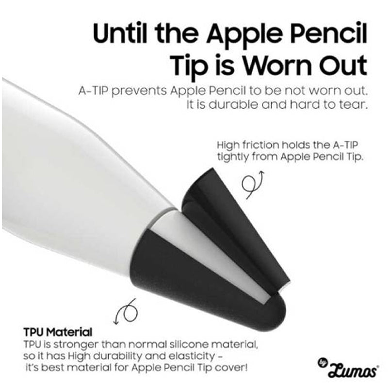 Araree A-Tip For Apple Pencil - Clear / White / Black / 9 Pcs Set