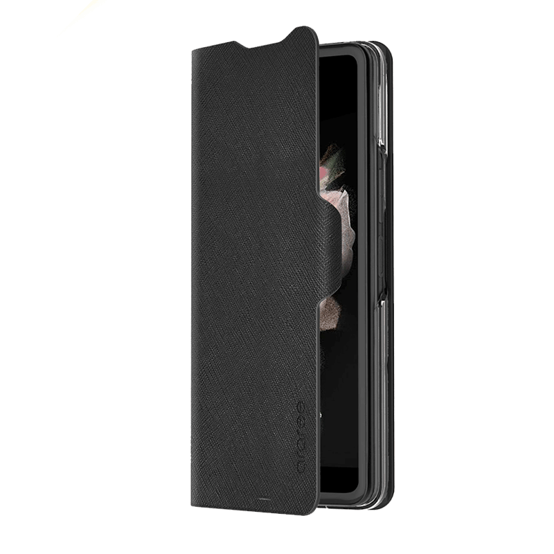 Araree Bonnet Diary Case For Samsung Galaxy Z Fold 3 - Black