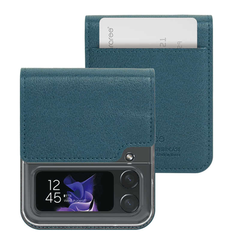 Araree Mustang Diary Case For Z Flip 4 - Blue