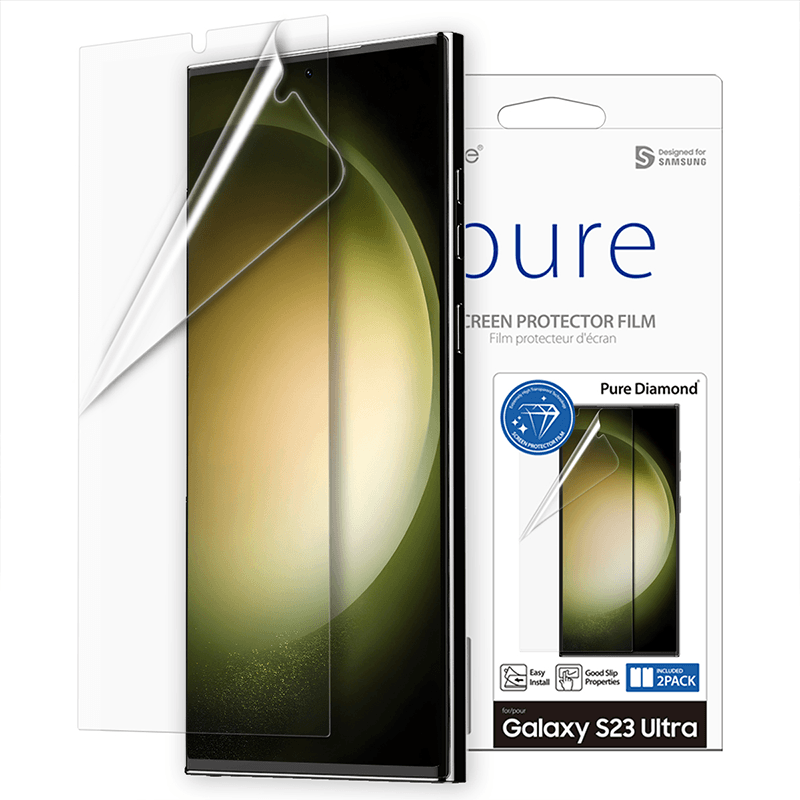 Araree Pure Diamond Film Screen Protector For Samsung Galaxy S23 Ultra - Clear ( 2 Pcs )