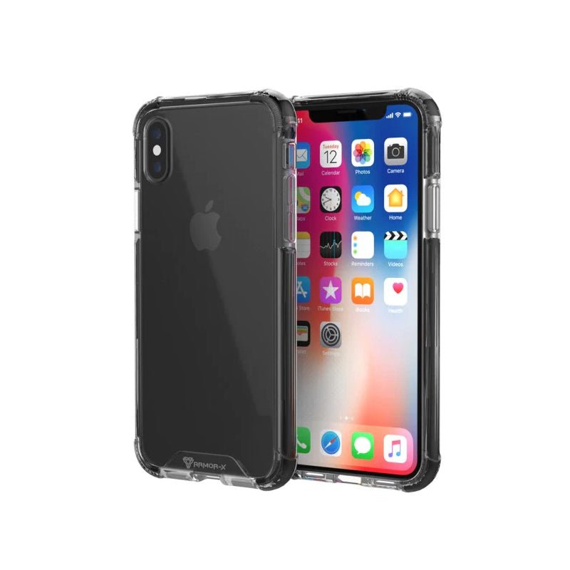 Armor-X iPhone X Ultra Slim Shockproof Crystal Case - Black