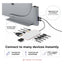 Ascrono MacBook 16" Docking Station with Dual 4K HDMI Monitor Adapters - USB-C / MagSafe / Space Grey