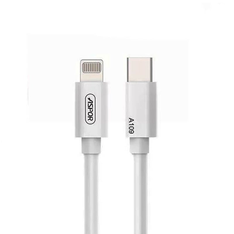 Aspor A109 USB-C to Lightning Cable - 3A / 1m