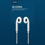 سماعة أذن سلكية Aspor A215 - سلكية / 1.2 متر / USB-C / أبيض
