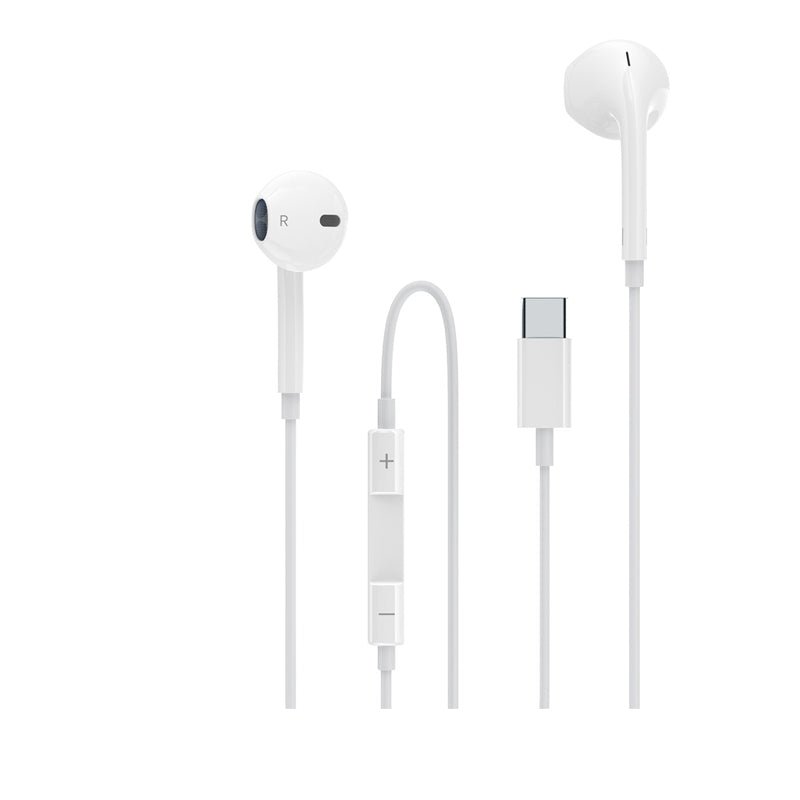 Aspor A215 Wired Headset - Wired / 1.2 Meters / USB-C / White