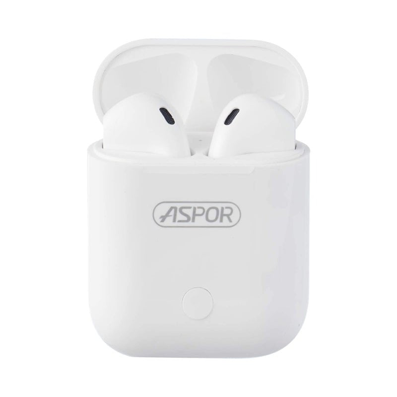 Aspor A616 TWS Bluetooth Earphone - Bluetooth / 10 Meters / White