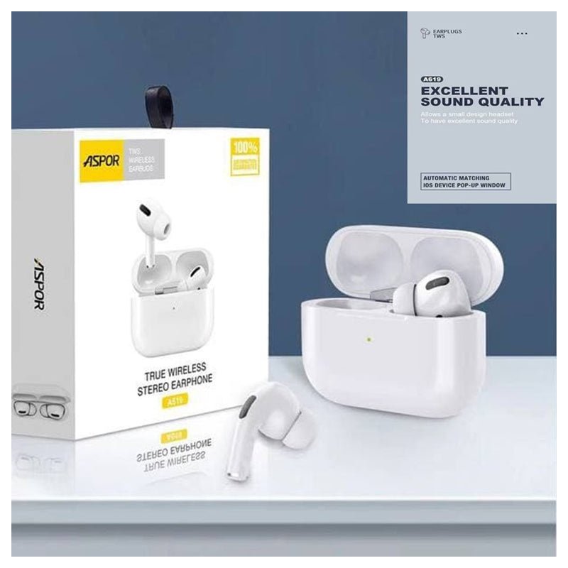 Aspor A619 Airpod Pro - Bluetooth / 10 Meters / White