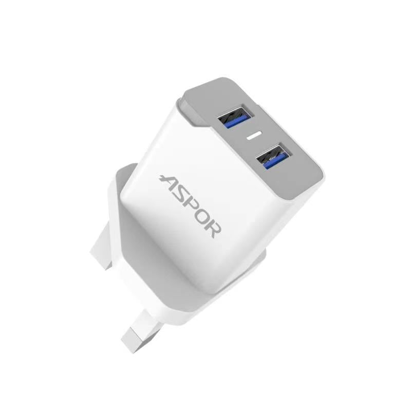 Aspor A823 Charger With Lightning Cable - USB / Lightning / White